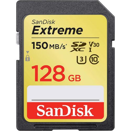 Cartão de Memória Sandisk SD Extreme 150mb/s 128GB