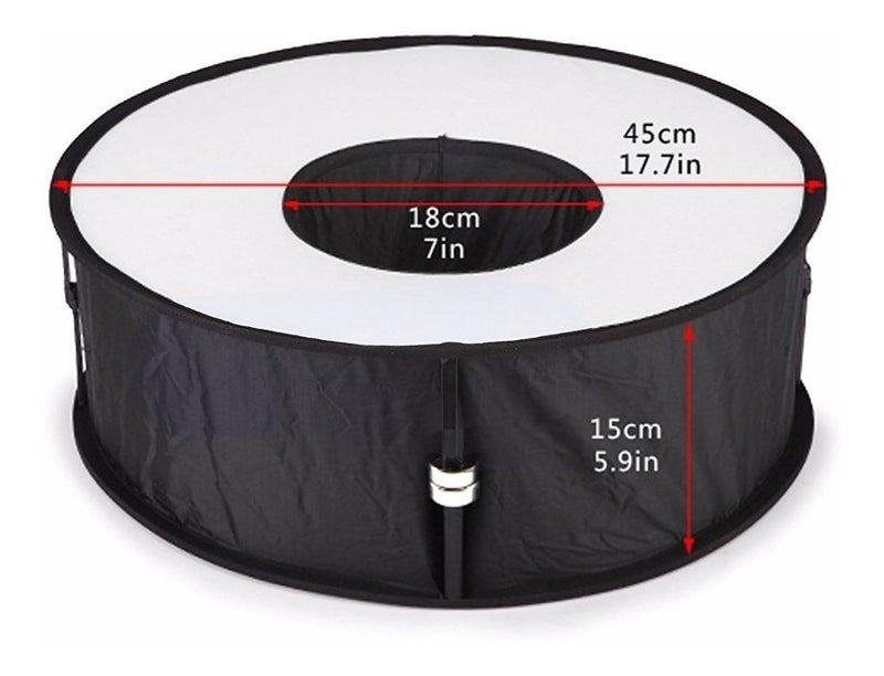 Softbox Circular Ring p/ Flash Speedlite Greika 45cm